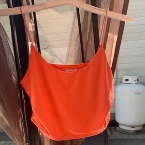 Women’s neon orange crop top !